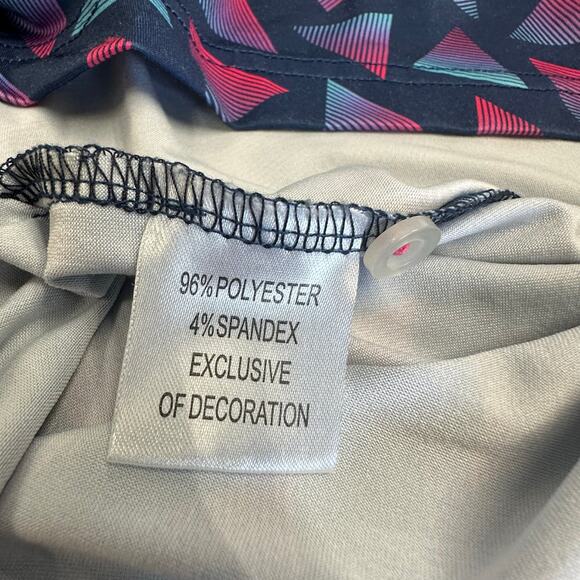 Tailor Byrd Navy Bue Purple Men XL Geometric Patterned Golf Polo Shirt Wicking - Picture 5 of 10